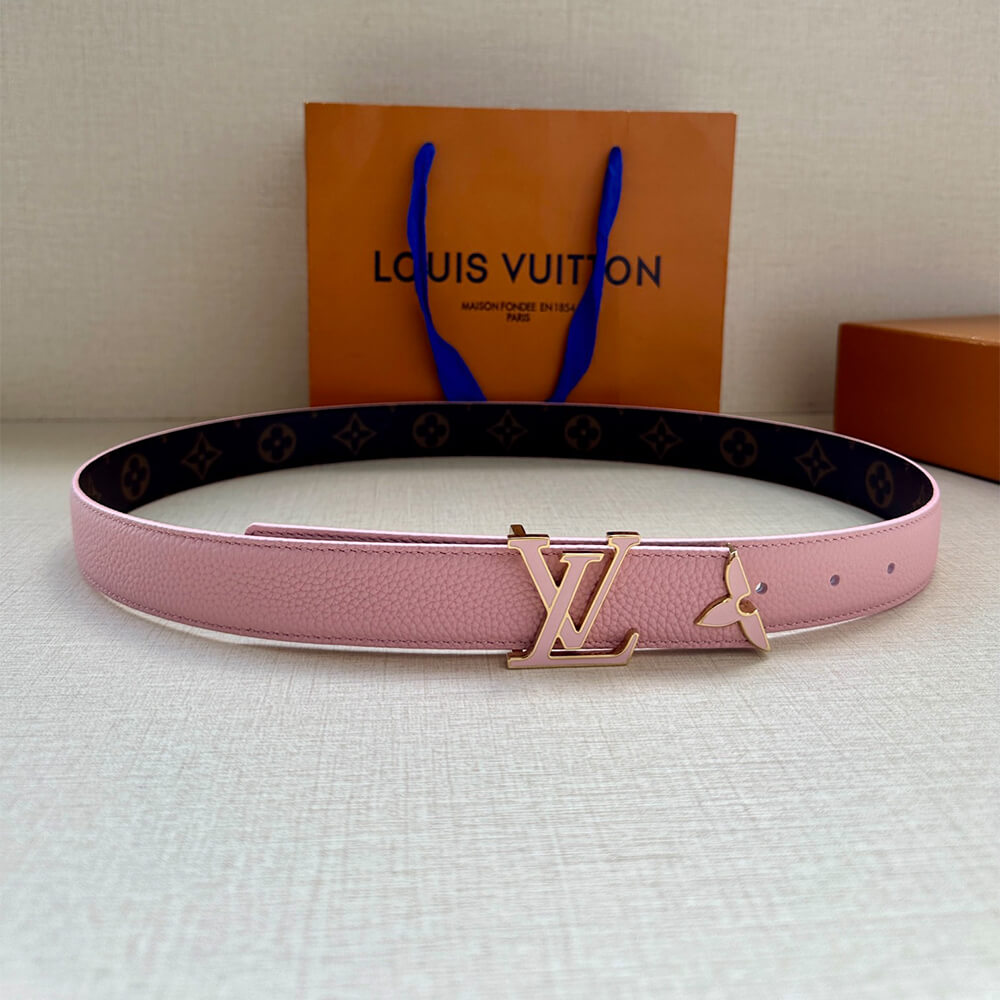 Pretty LV Enamel 30mm Reversible Belt