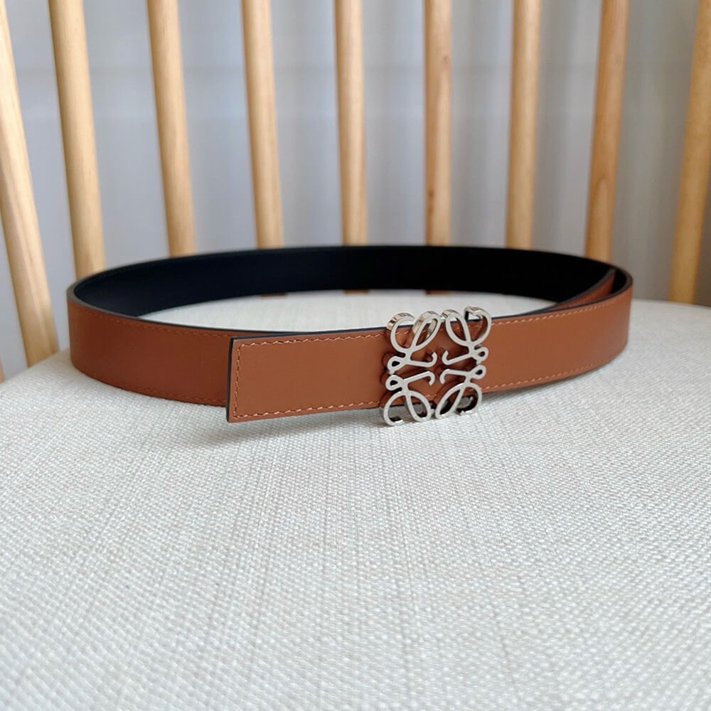 L0ew* Reversible Anagram belt in smooth calfskin 28mm