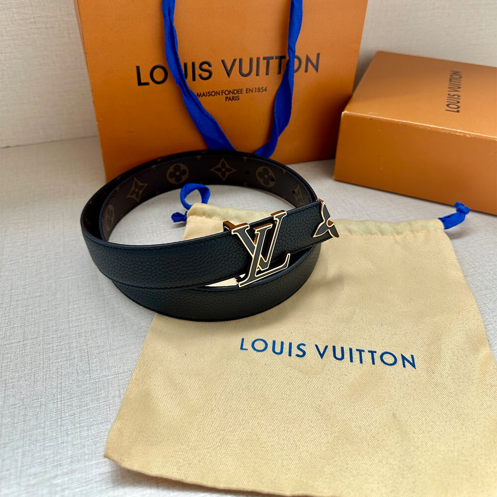 Pretty LV Enamel 30mm Reversible Belt