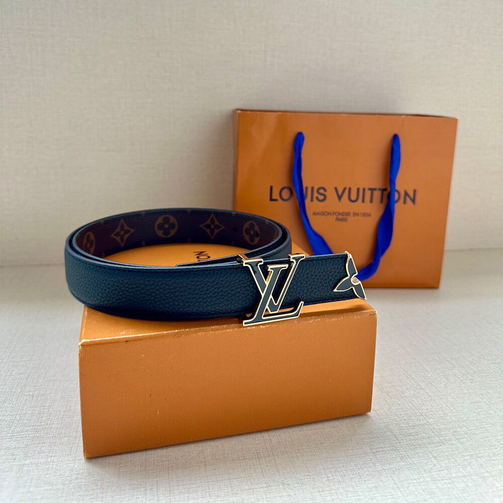 Pretty LV Enamel 30mm Reversible Belt