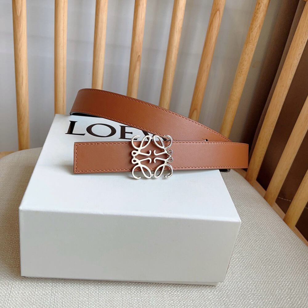 L0ew* Reversible Anagram belt in smooth calfskin 28mm