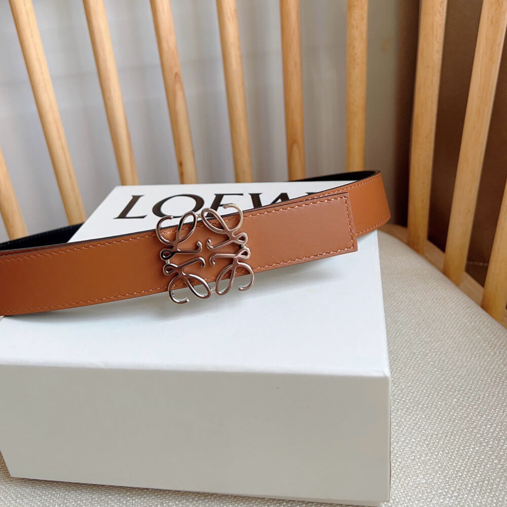 L0ew* Reversible Anagram belt in smooth calfskin 28mm