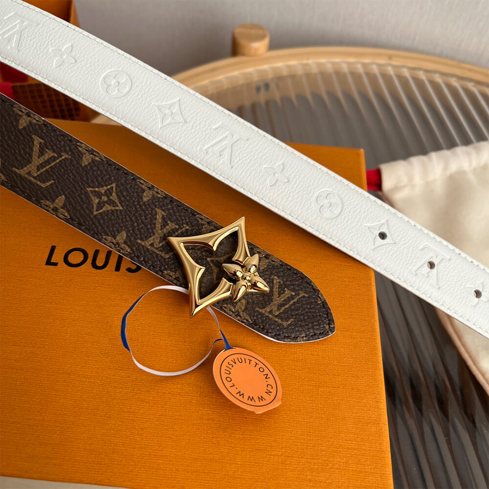 LV Flowergram 30mm Reversible Belt