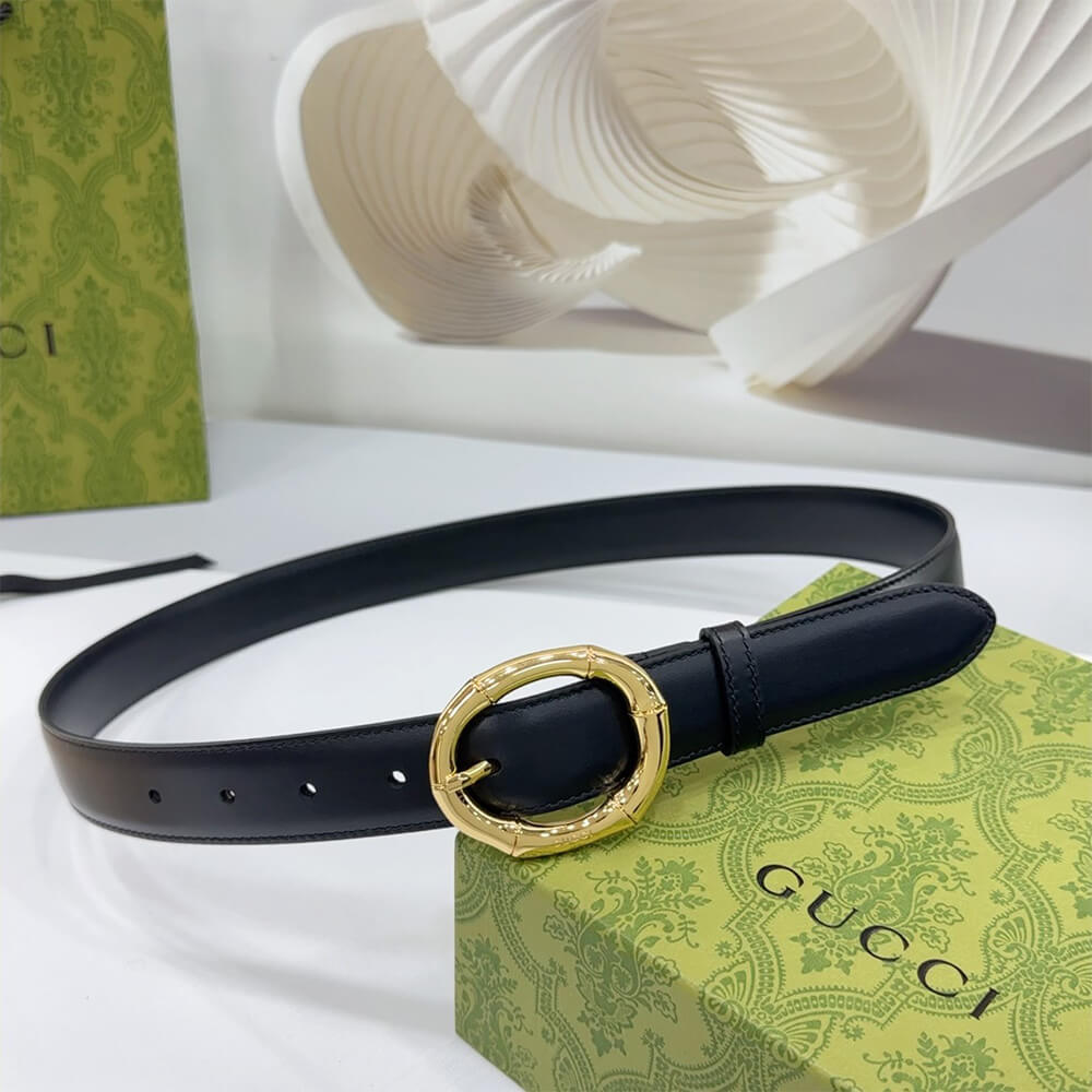 Gvc*1 belt with round bamboo buckle