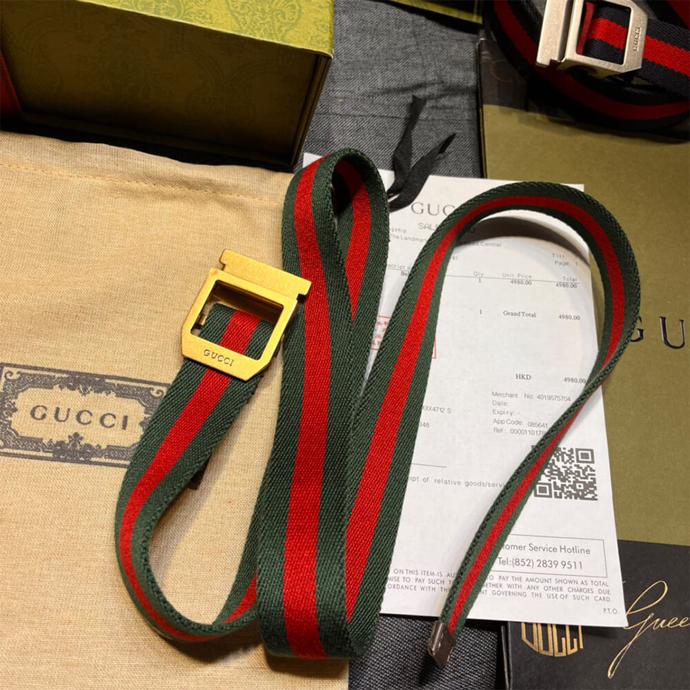 Gvc*1 Web Belt With rectangular buckle
