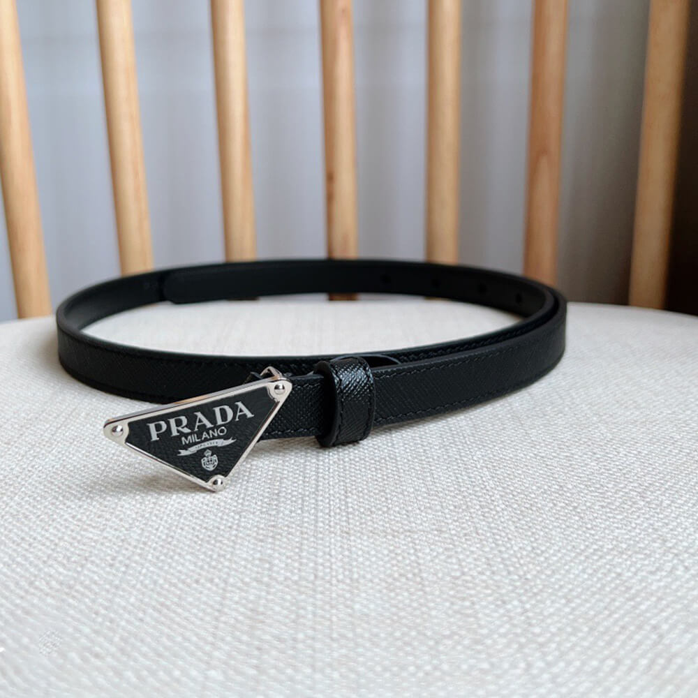 Pra*a Saffiano leather belt