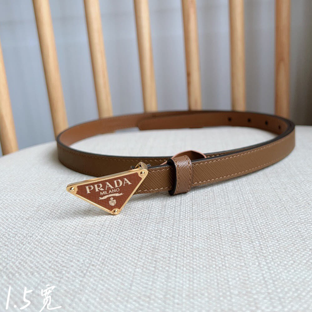 Pra*a Saffiano leather belt
