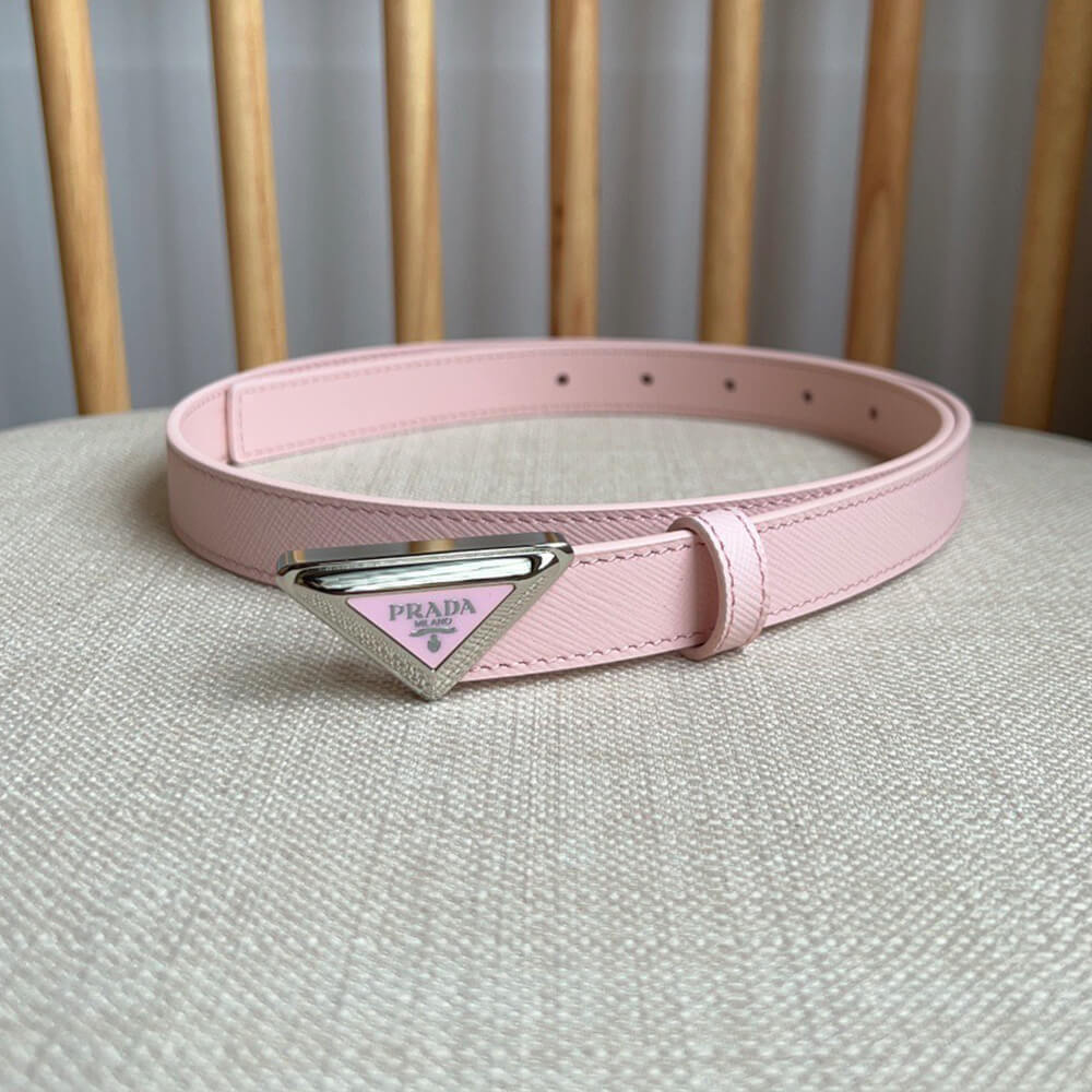 Pra*a Saffiano leather belt
