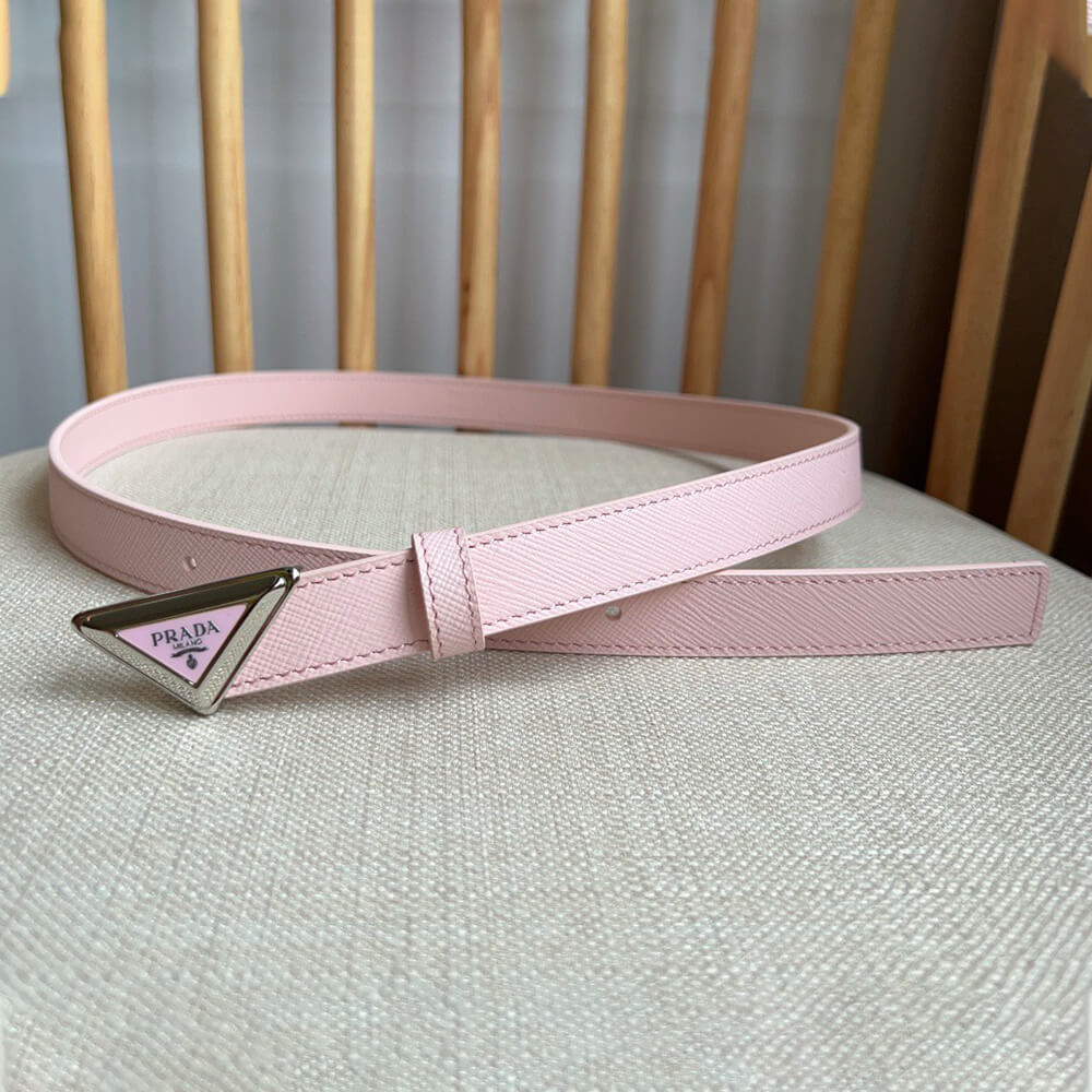 Pra*a Saffiano leather belt