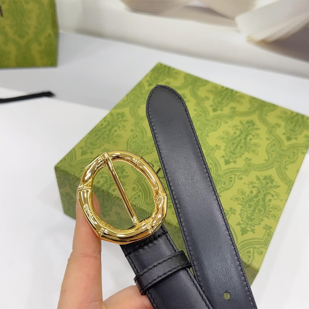 Gvc*1 belt with round bamboo buckle