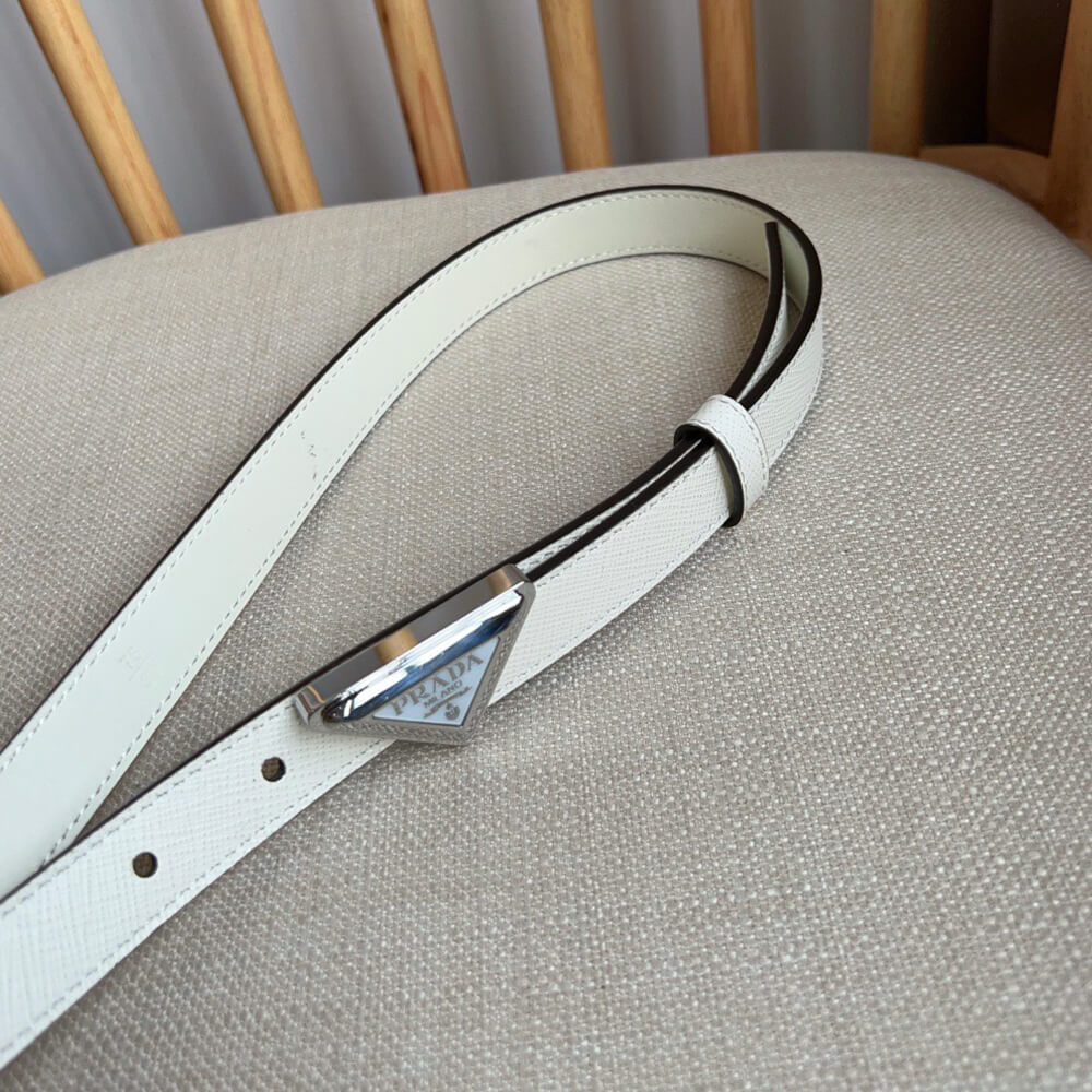 Pra*a Saffiano leather belt