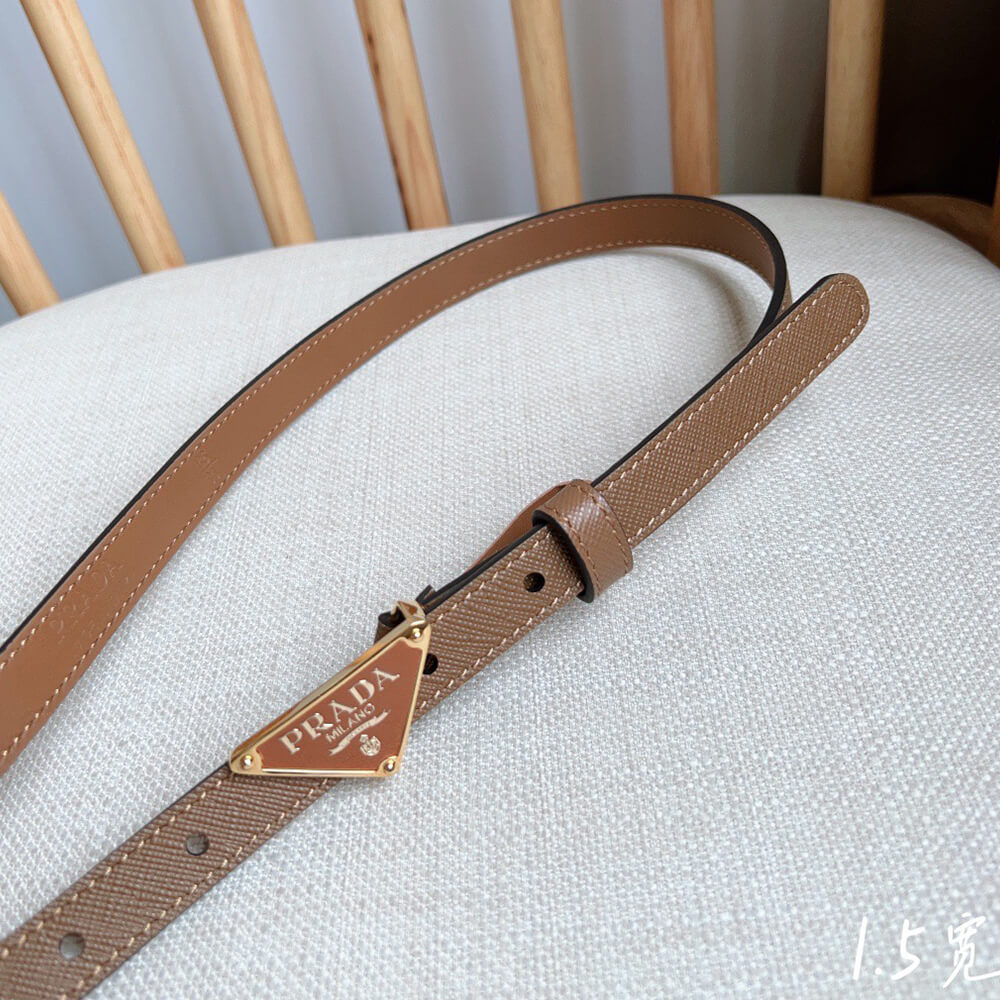 Pra*a Saffiano leather belt