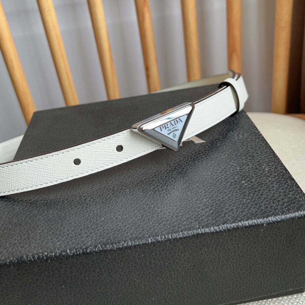 Pra*a Saffiano leather belt