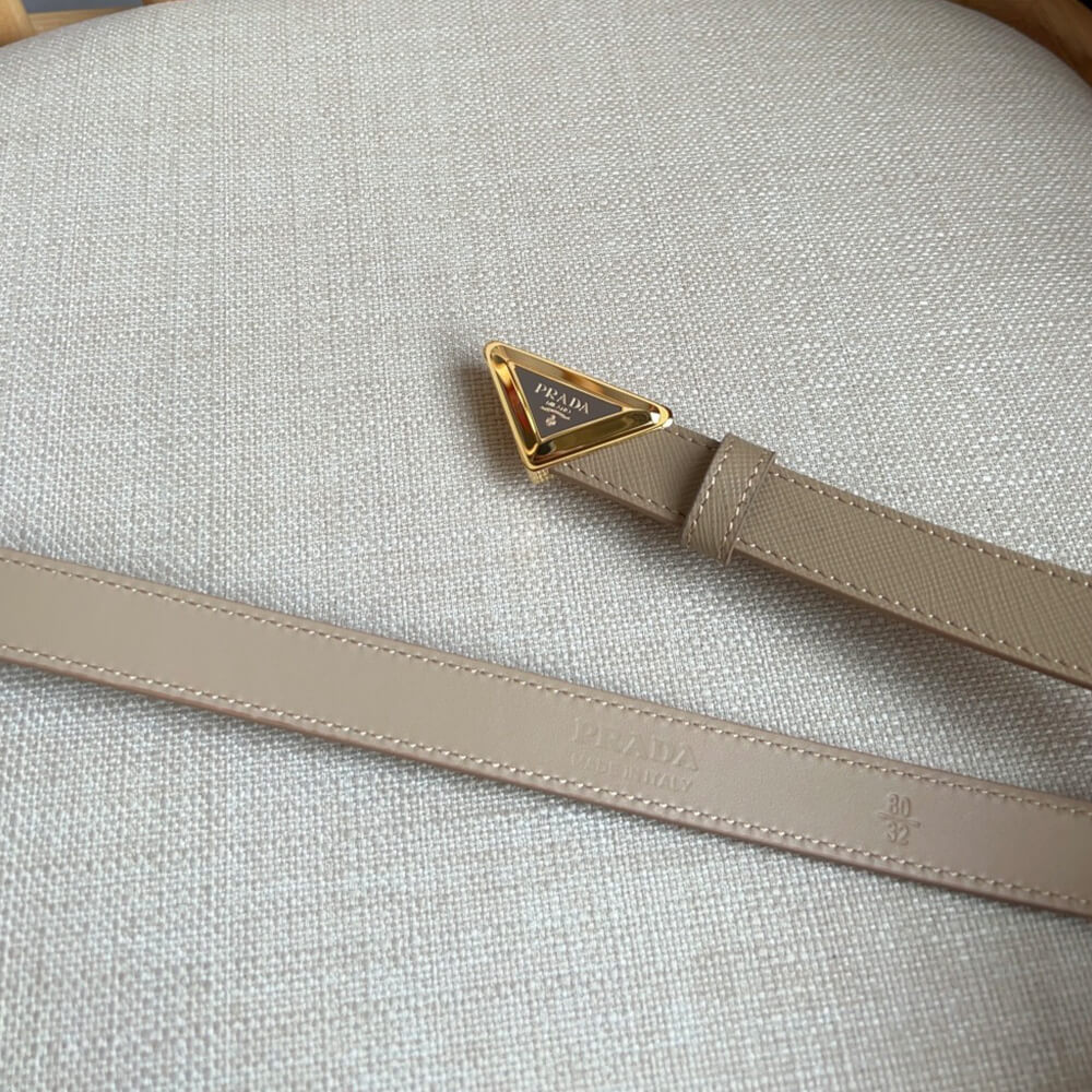 Pra*a Saffiano leather belt