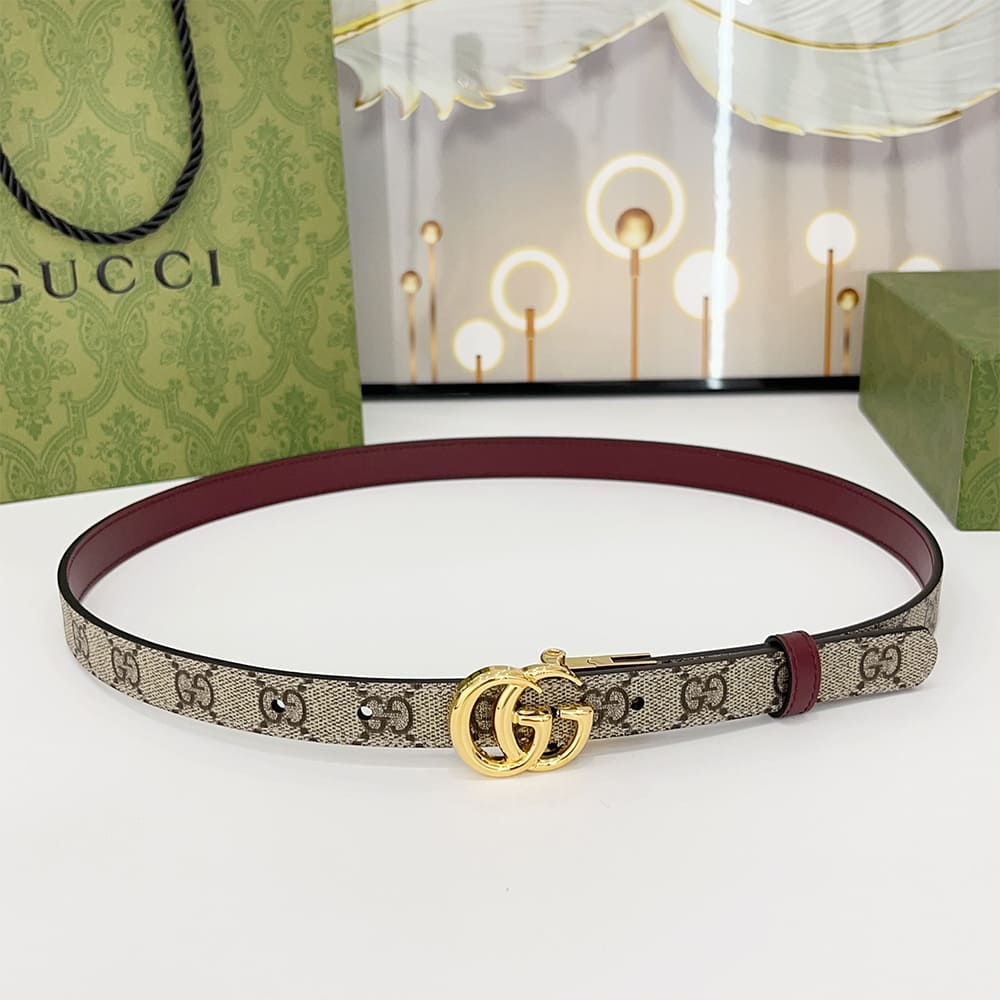 Gvc*1 Reversible GG Marmont wide belt