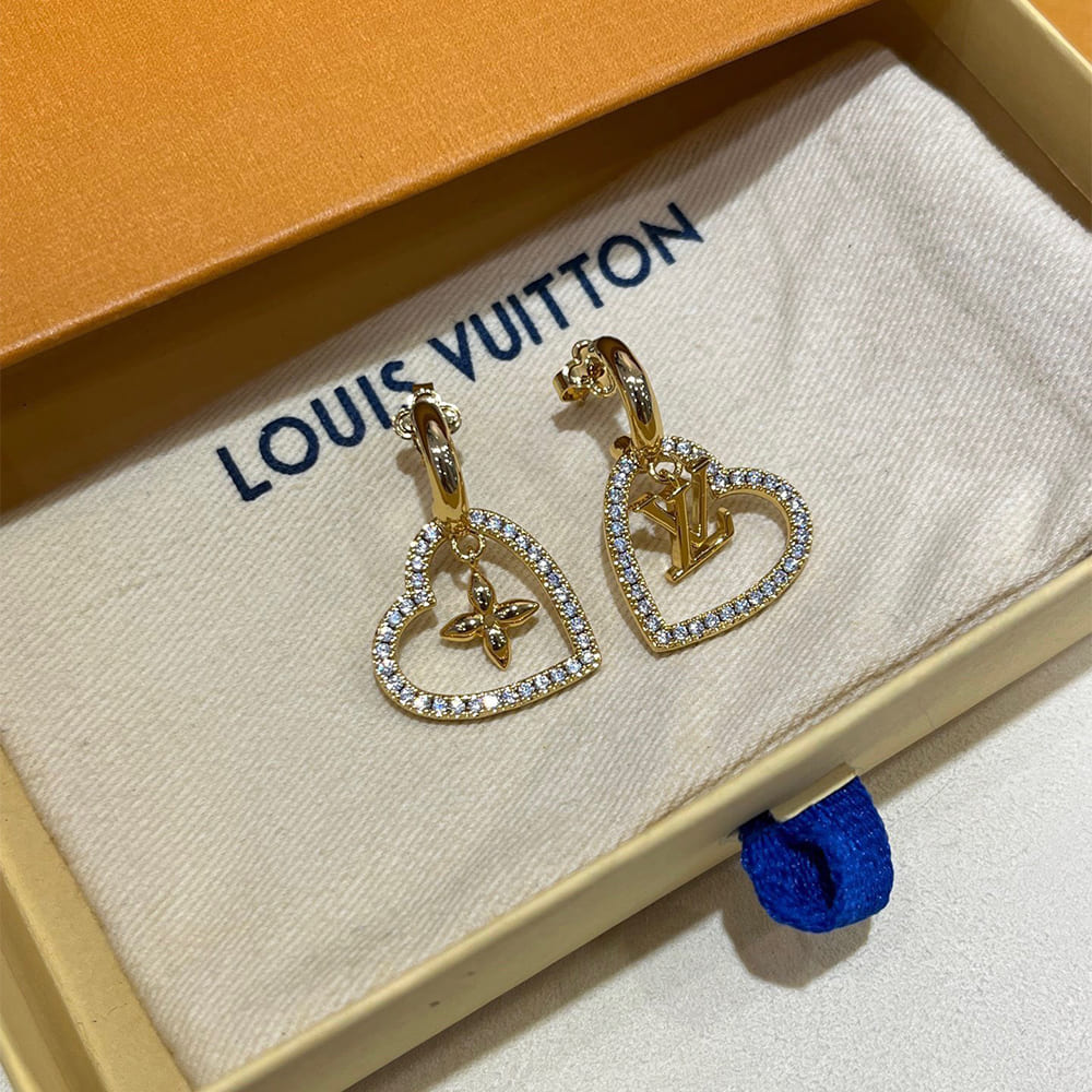 MY LV HEART EARRINGS