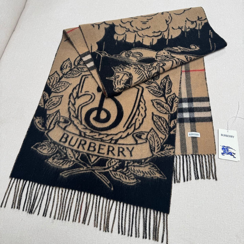 Bv*b*rry Wide Reversible Stormy Knight Scarf