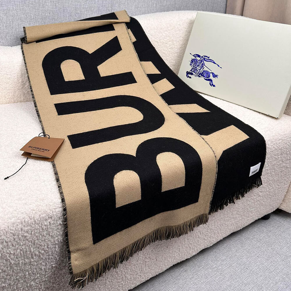 Bv*b*rry Check Cashmere Scarf