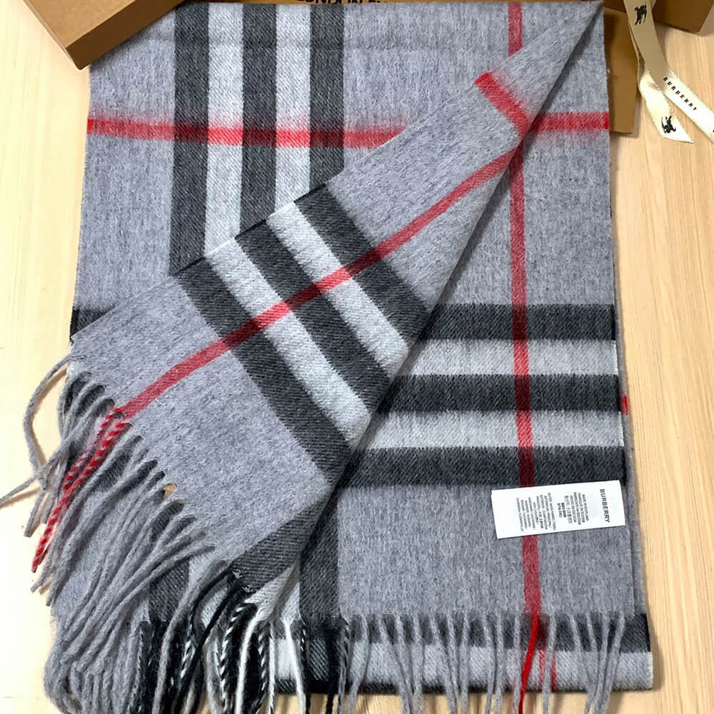 Bv*b*rry Check Cashmere Scarf