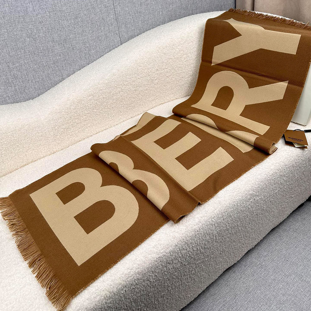 Bv*b*rry Check Cashmere Scarf