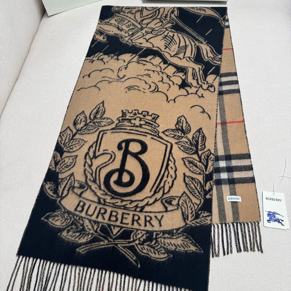Bv*b*rry Wide Reversible Stormy Knight Scarf