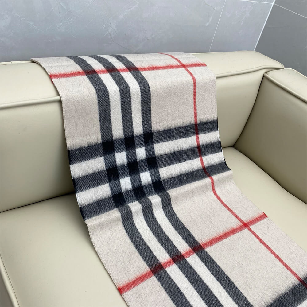 Bv*b*rry Check Cashmere Scarf