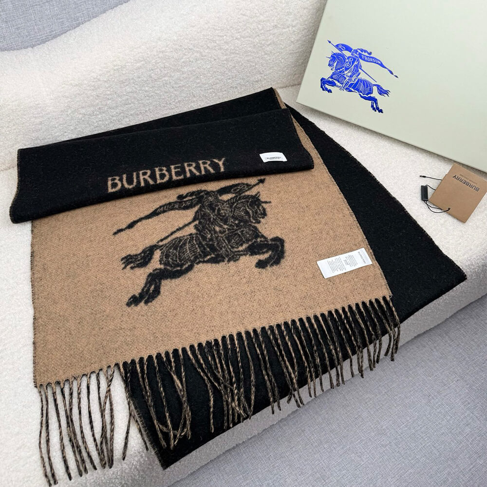 Bv*b*rry Knight Cashmere Reversible Scarf