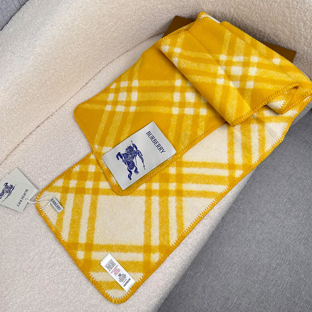 Bv*b*rry Check Cashmere Scarf
