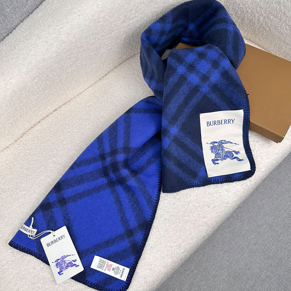 Bv*b*rry Check Cashmere Scarf