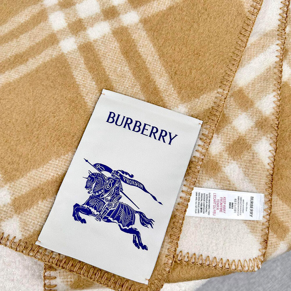 Bv*b*rry Check Cashmere Scarf