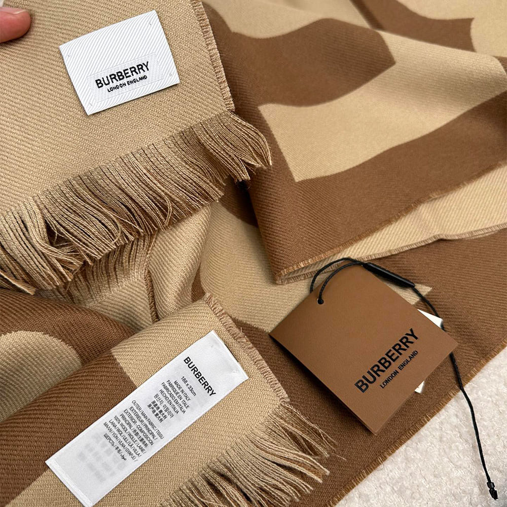 Bv*b*rry Check Cashmere Scarf