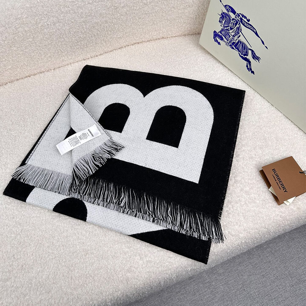 Bv*b*rry Check Cashmere Scarf