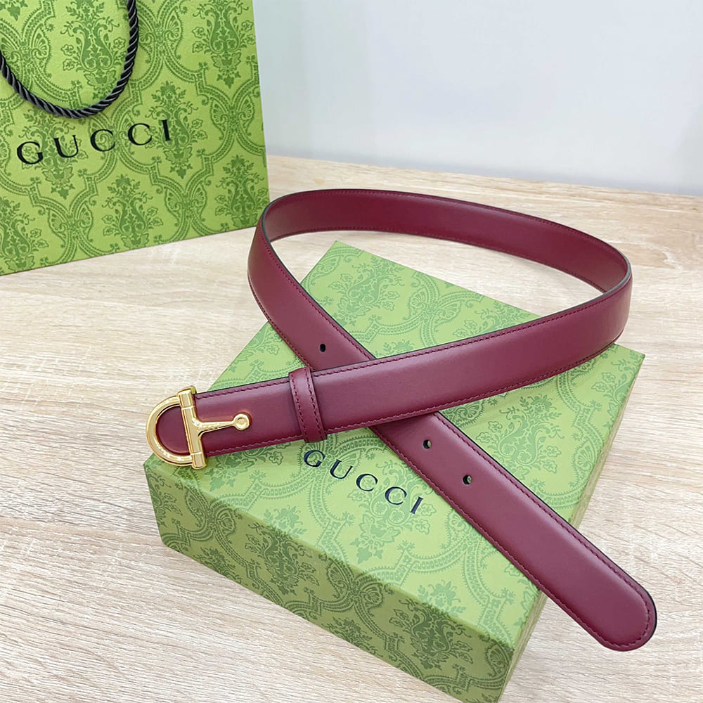 Gvc*1 Thin belt with half-Horsebit buckle