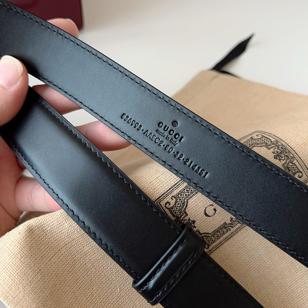Gvc*1 Thin belt with half-Horsebit buckle