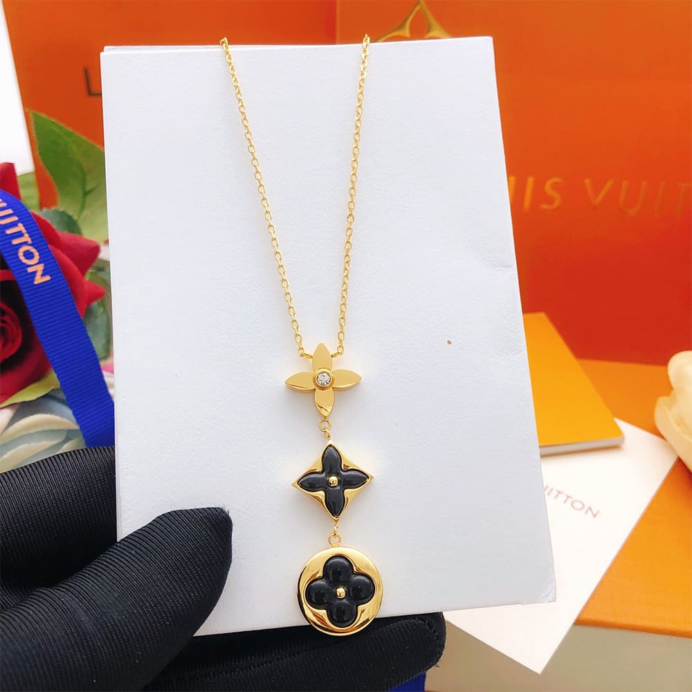LV Color Blossom Lariat Necklace