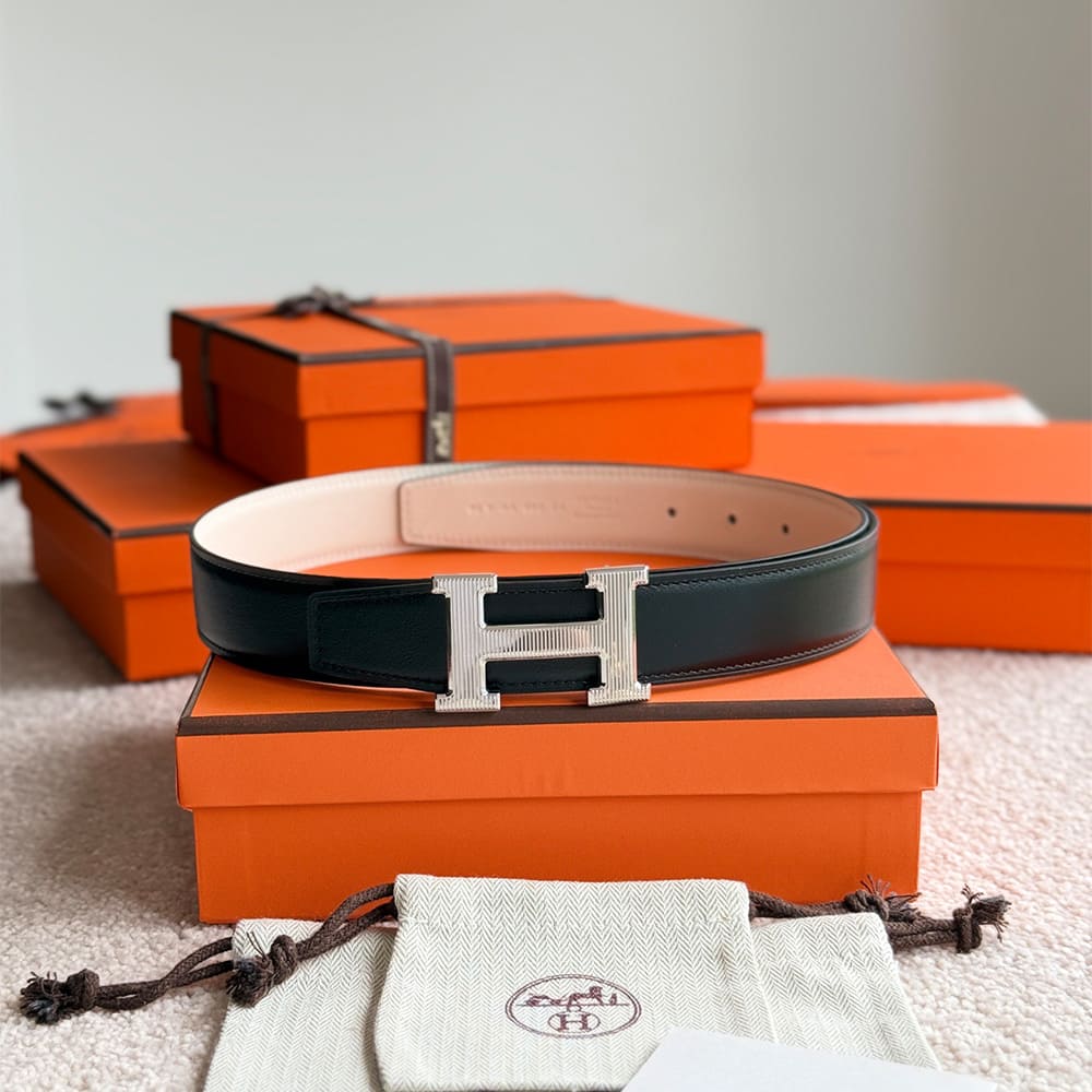 H**me5 Fibbia da cintura H Stri??e & Pelle reversibile per cintura 32mm