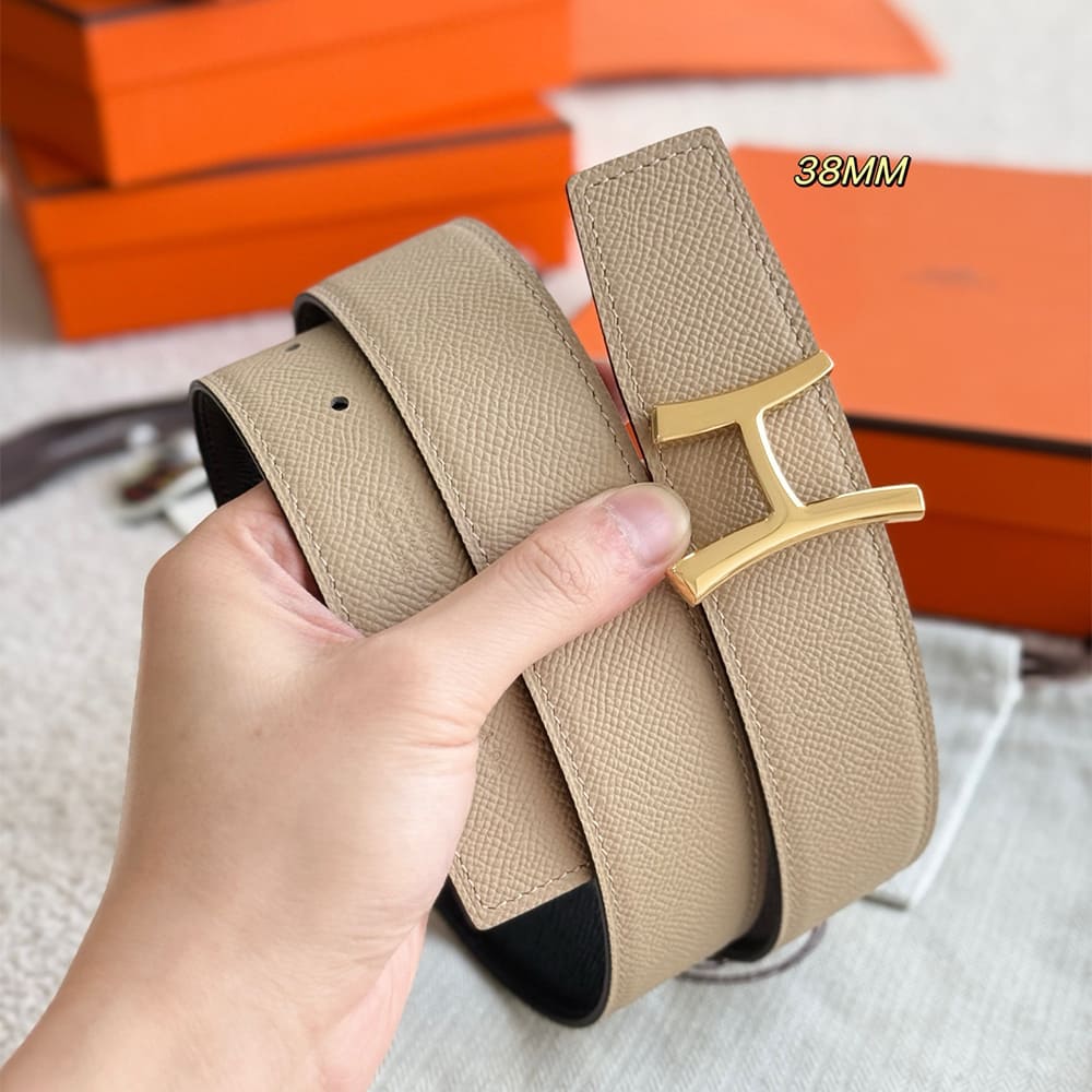 H**me5 Script belt buckle & Reversible leather strap 38 mm