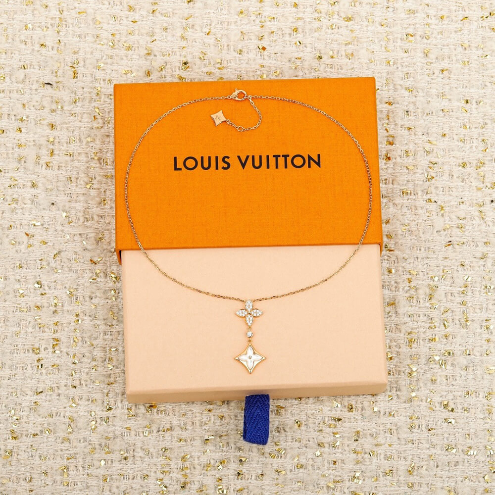 LV Color Blossom Double Star Pendant Necklace