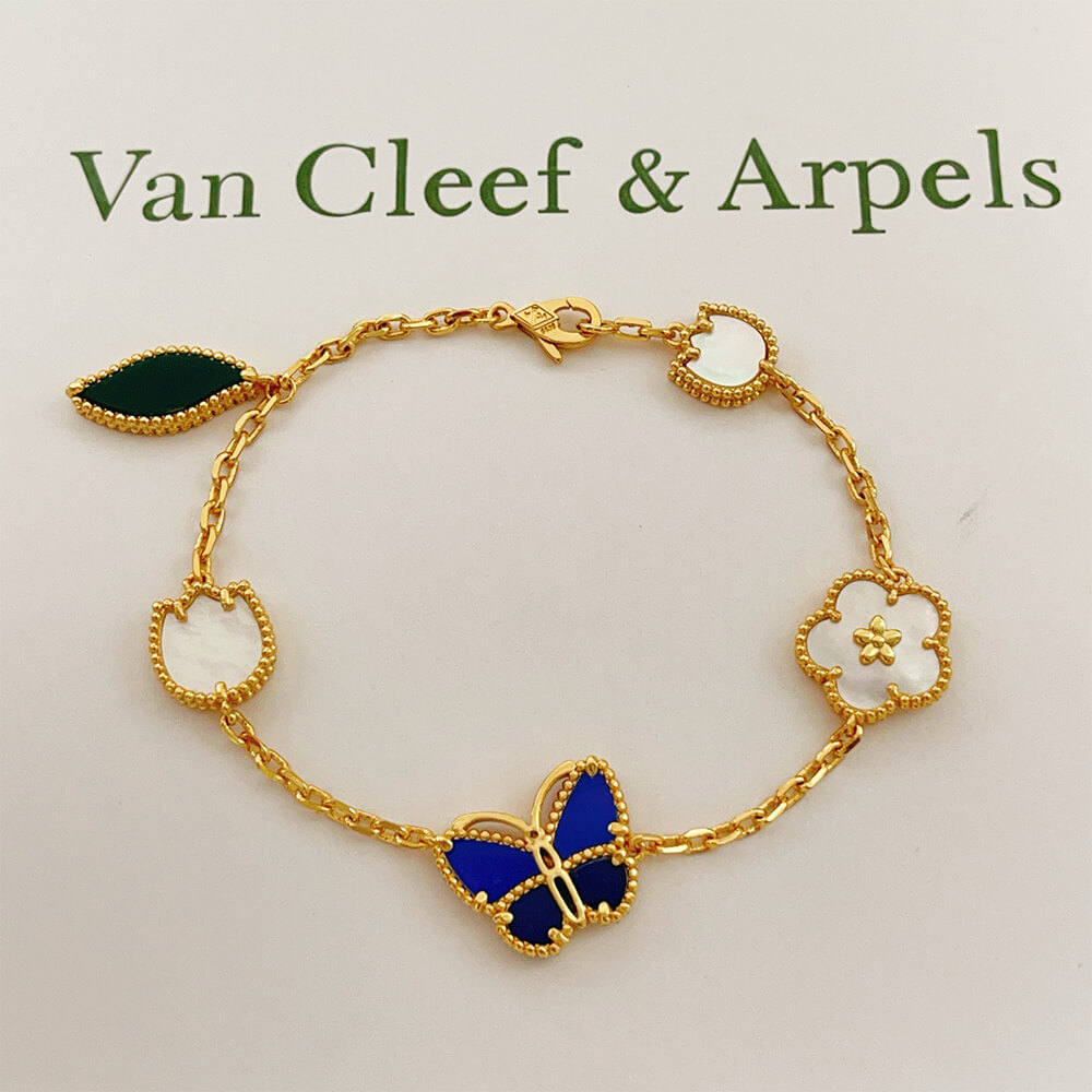 VCA Lucky Spring Butterfly bracelet, 5 motifs