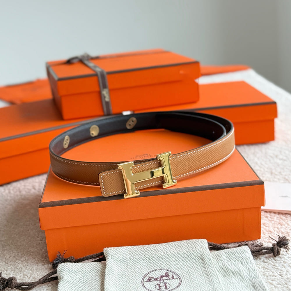 H**me5 Mini H belt buckle & H**me5 sur Mer reversible leather strap 24 mm