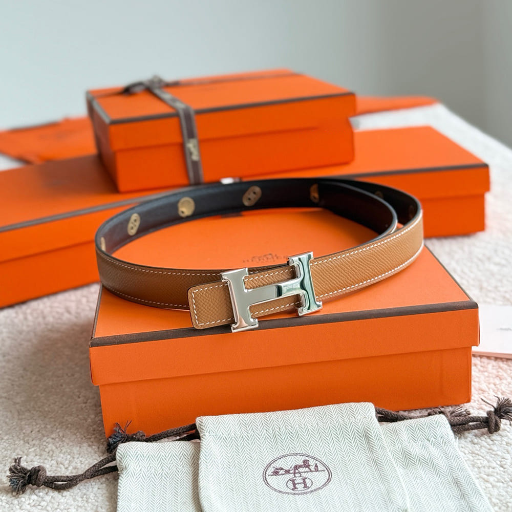 H**me5 Mini H belt buckle & H**me5 sur Mer reversible leather strap 24 mm