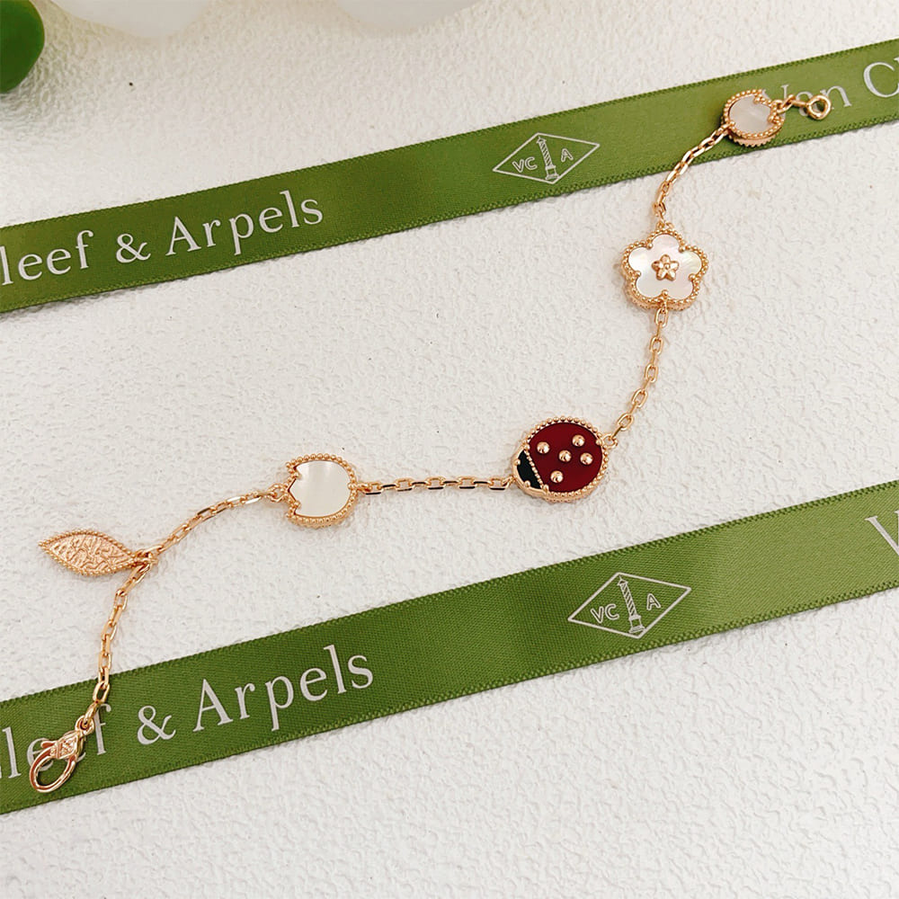 VCA Lucky Spring bracelet, 5 motifs