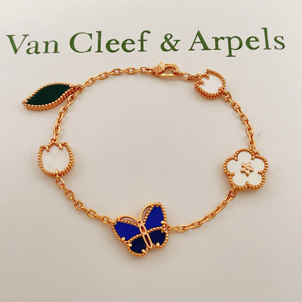 VCA Lucky Spring Butterfly bracelet, 5 motifs