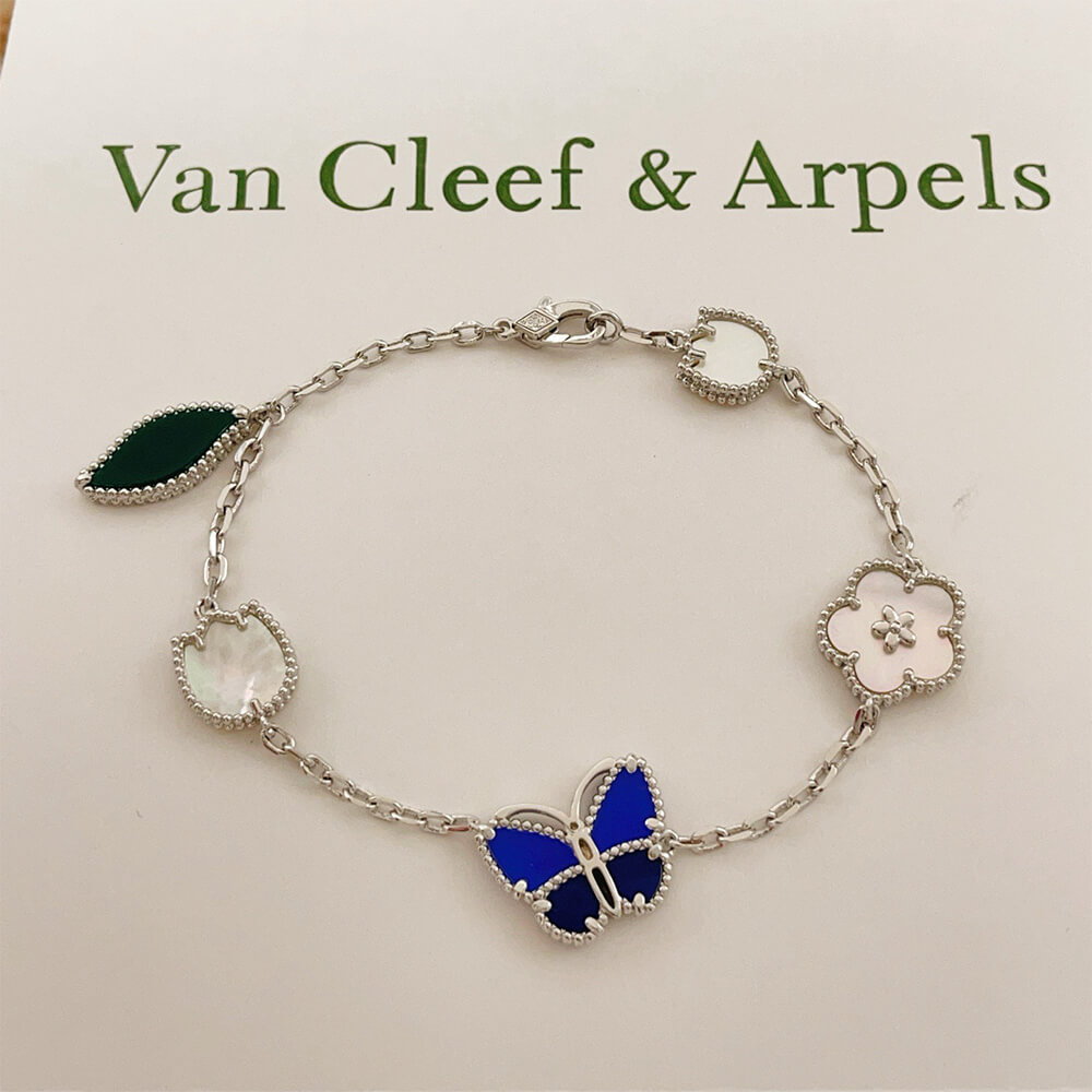 VCA Lucky Spring Butterfly bracelet, 5 motifs