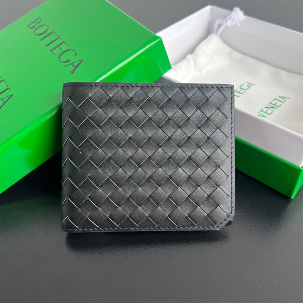 Intrecciato Piccolo Bi-Fold Wallet With Coin Purse(HIGH-END GRADE)