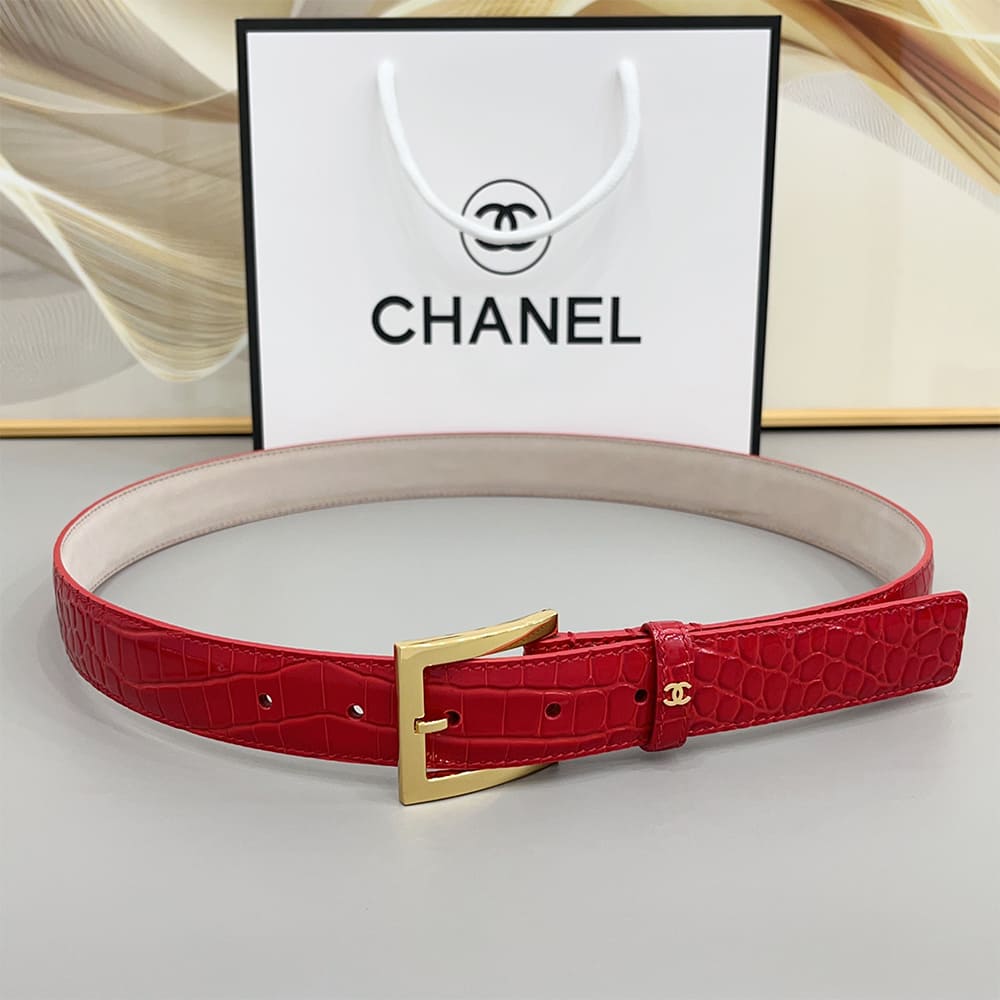 Ch**el Leather belt 30 mm