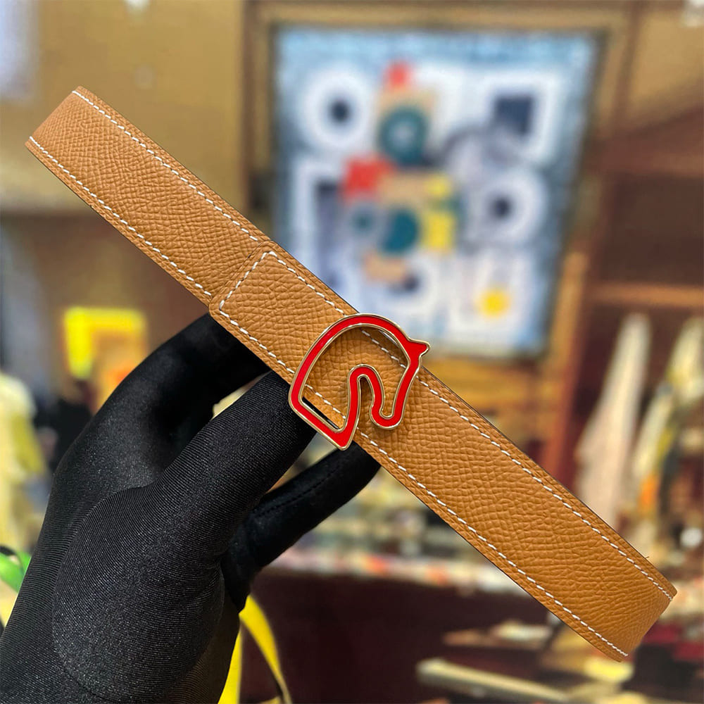 H**me5 Tonnerre Laquée belt buckle & H**me5 sur Mer reversible leather strap, 24 mm