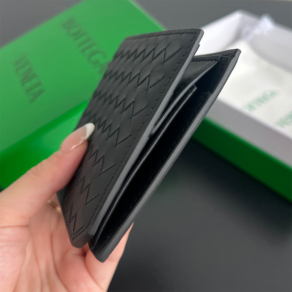 Intrecciato Piccolo Bi-Fold Wallet With Coin Purse(HIGH-END GRADE)