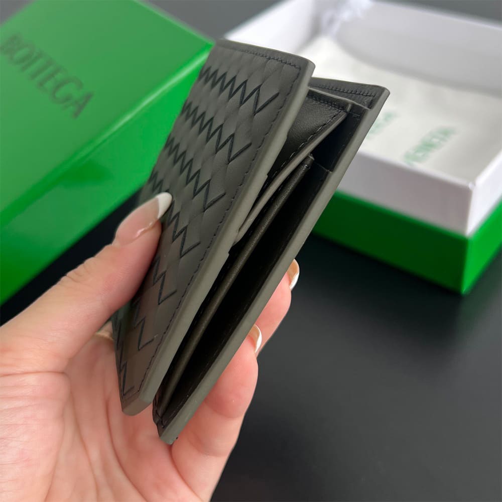 Intrecciato Piccolo Bi-Fold Wallet With Coin Purse(HIGH-END GRADE)