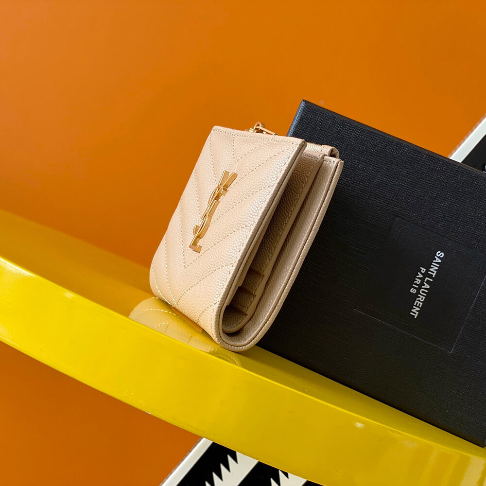 CASSANDRE MATELASS?? bi-fold wallet in grain de poudre leather(HIGH-END GRADE)